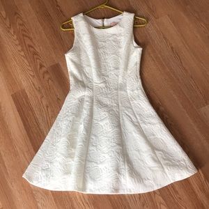 Ivory quilted dress